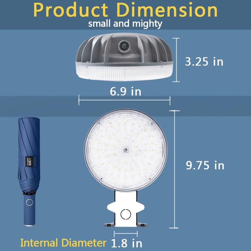 Owleye 6000LM Dusk to Dawn Outdoor Lighting LED Barn Light Security Lights, 42W 4000K Daylight, AC 110-240V, ETL Listed, Waterproof Outside Lights for Yard Warehouse Garage - Image 4